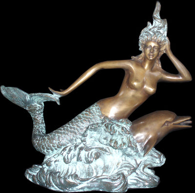 Mermaid & Dolphin Water Fountain