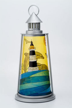 Lighthouse & Dolphin Candle Lamp