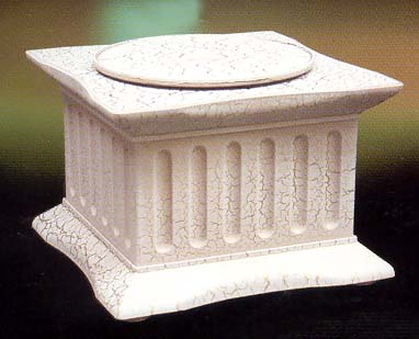 Roman Column -Marble White Light Stand