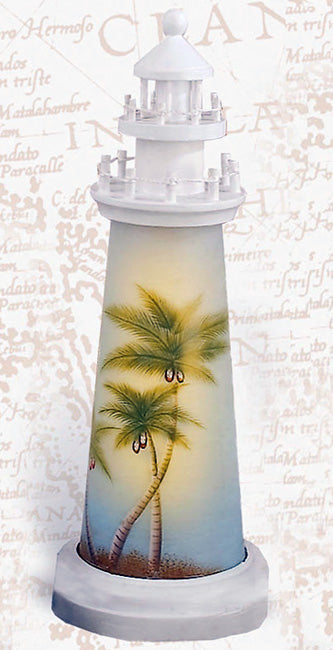 Lighthouse Accent Lamp-Coconut Trees