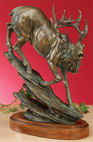 Bronzed Elk Sculpture