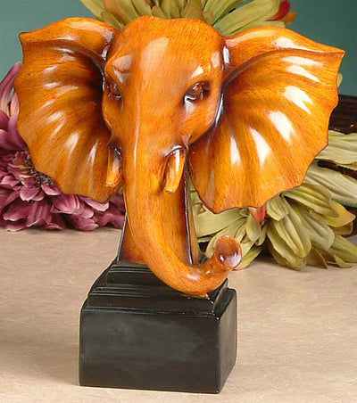 Maple Wood Elephant Head Statue