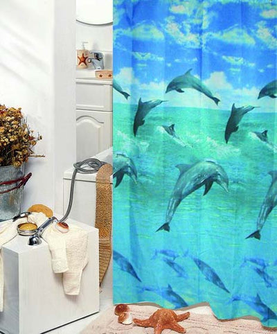Jumping Dolphin Shower Curtain