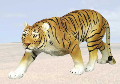 Flame Yellow Tiger Sculpture