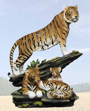 "Keeper of the Flame" Tiger Sculpture